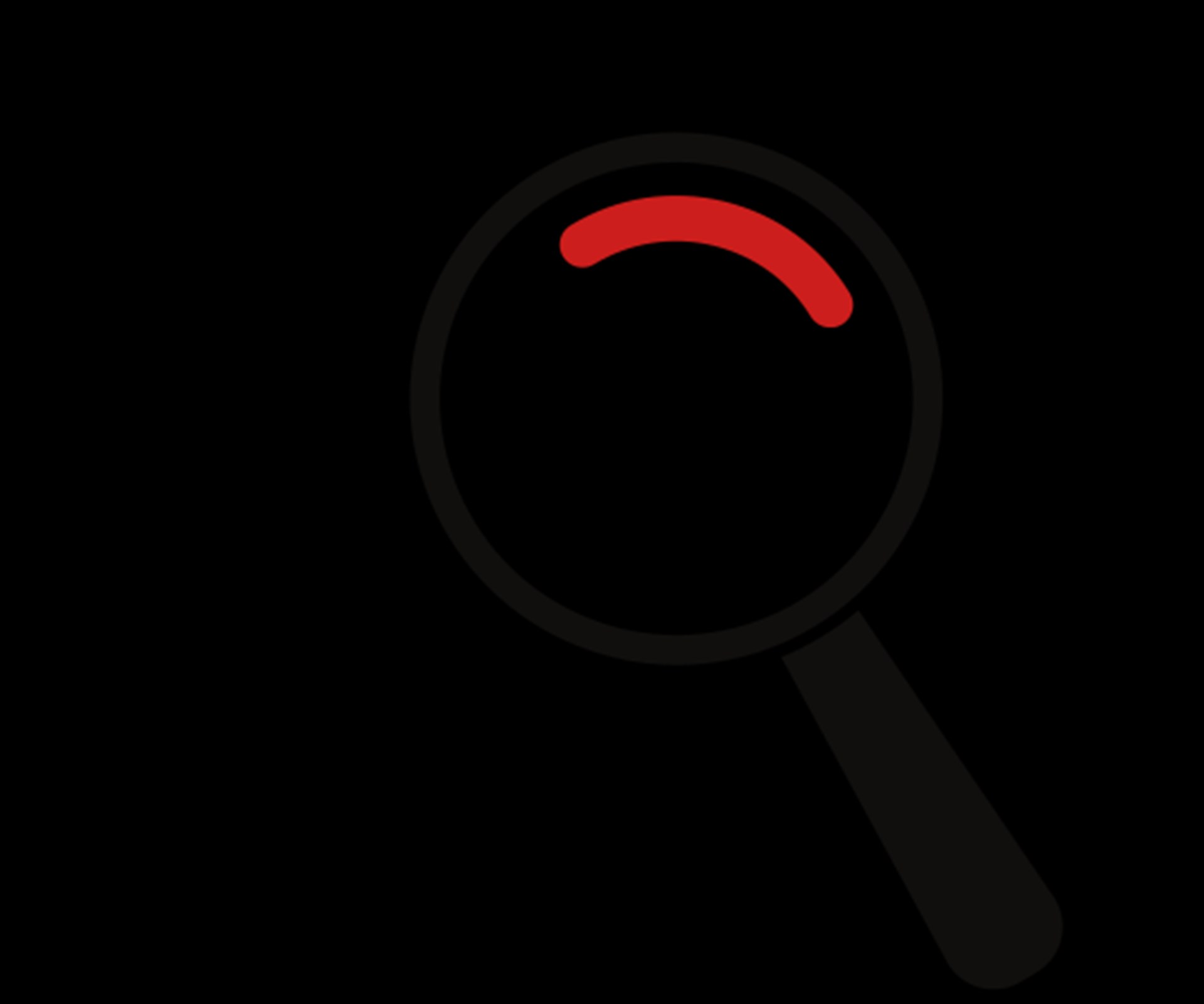 Einfache Grafik eines Dokuments mit einer Lupe darüber